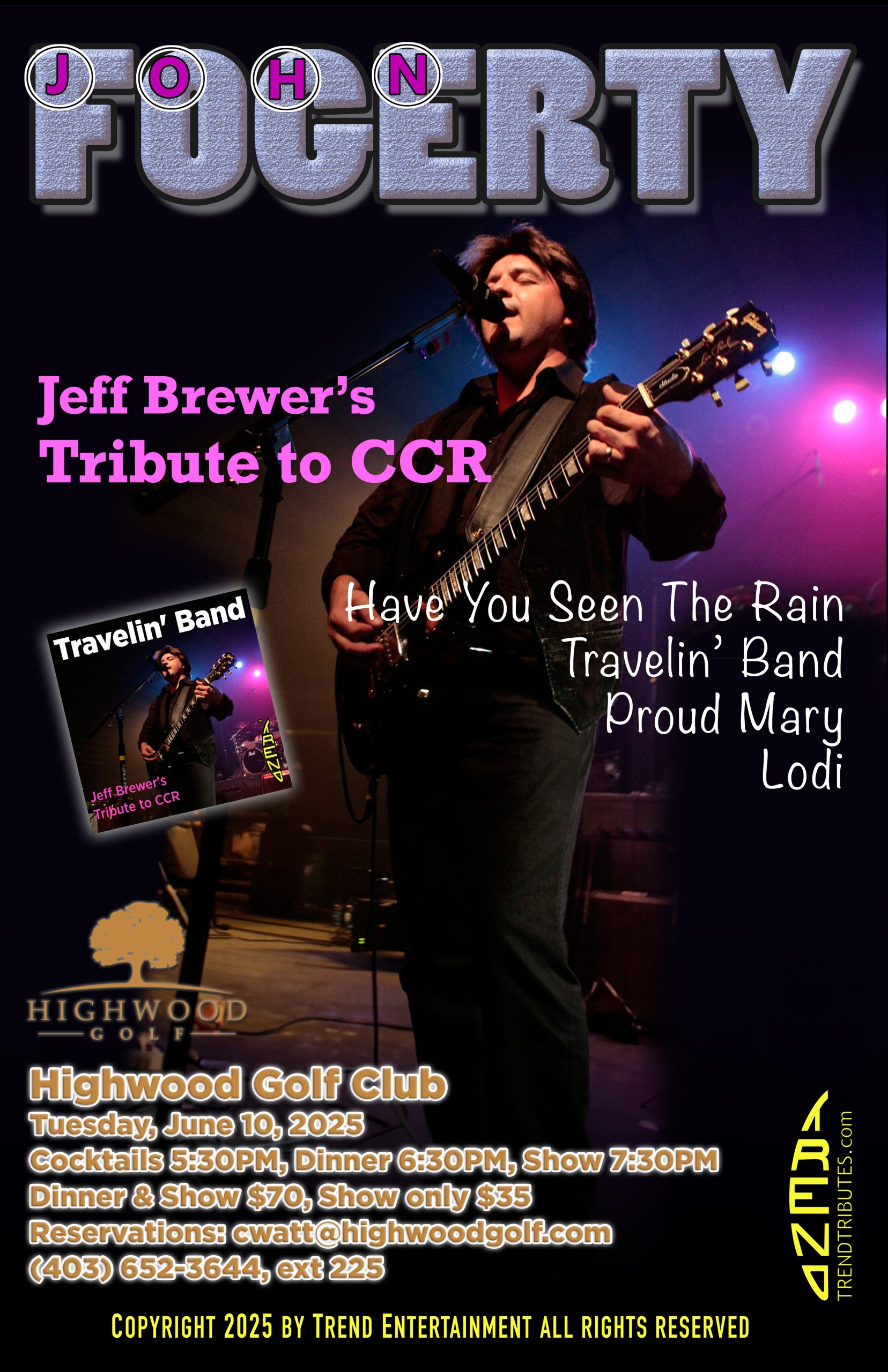 JOHN FOGERTY CCR HIGHWOOD POSTER - 11x17 - High River