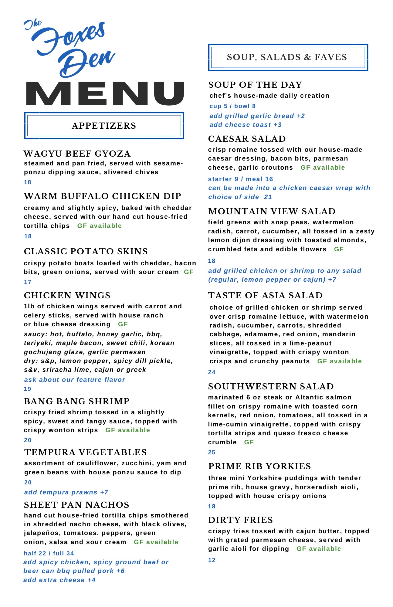2026 Spring Menu - 1