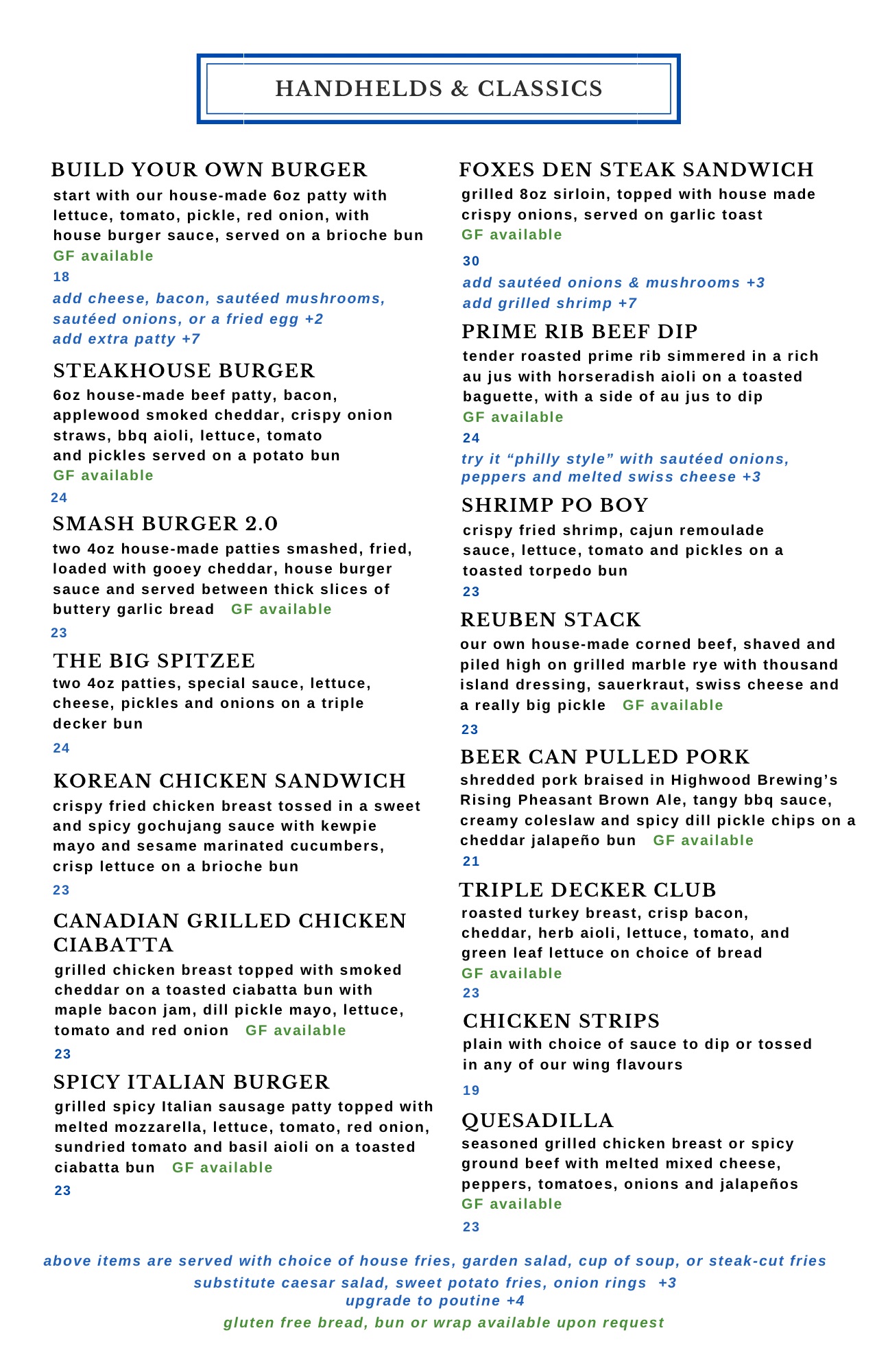2026 Spring Menu - 2